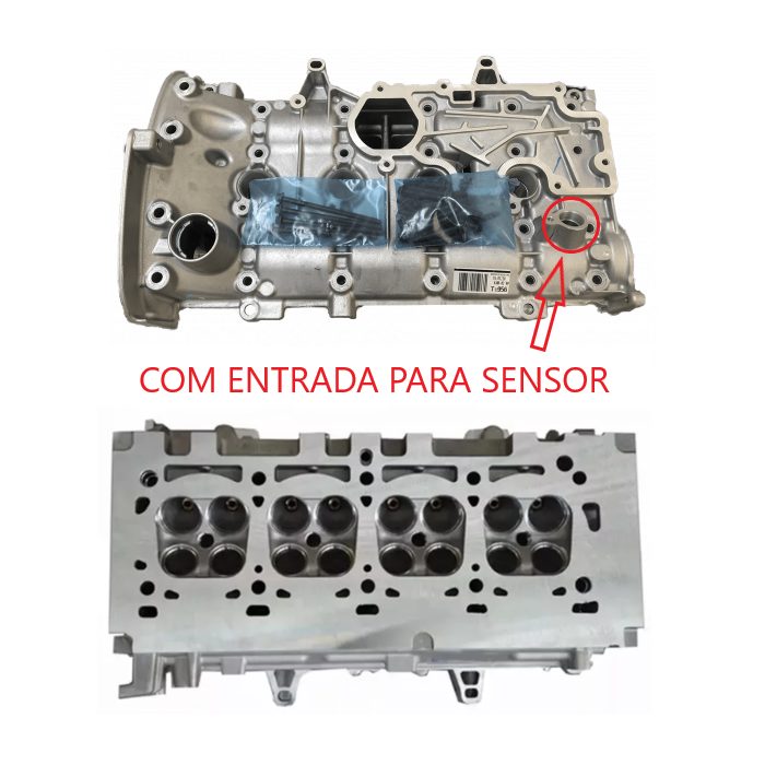 (ENG) CABEÇOTE RENAULT 1.6 16V K4M 15/... (COM ENTRADA PARA SENSOR)