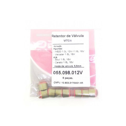 RETENTOR VALVULA HYUNDAI/KIA VELOSTER/SOUL 1.6 16V / HB20 1.0 12V 3CIL